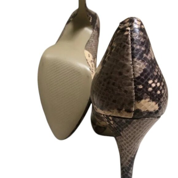 Nine West Python Print Leather Pumps - Size 9 -‎ *BNWOT* - Picture 3 of 6